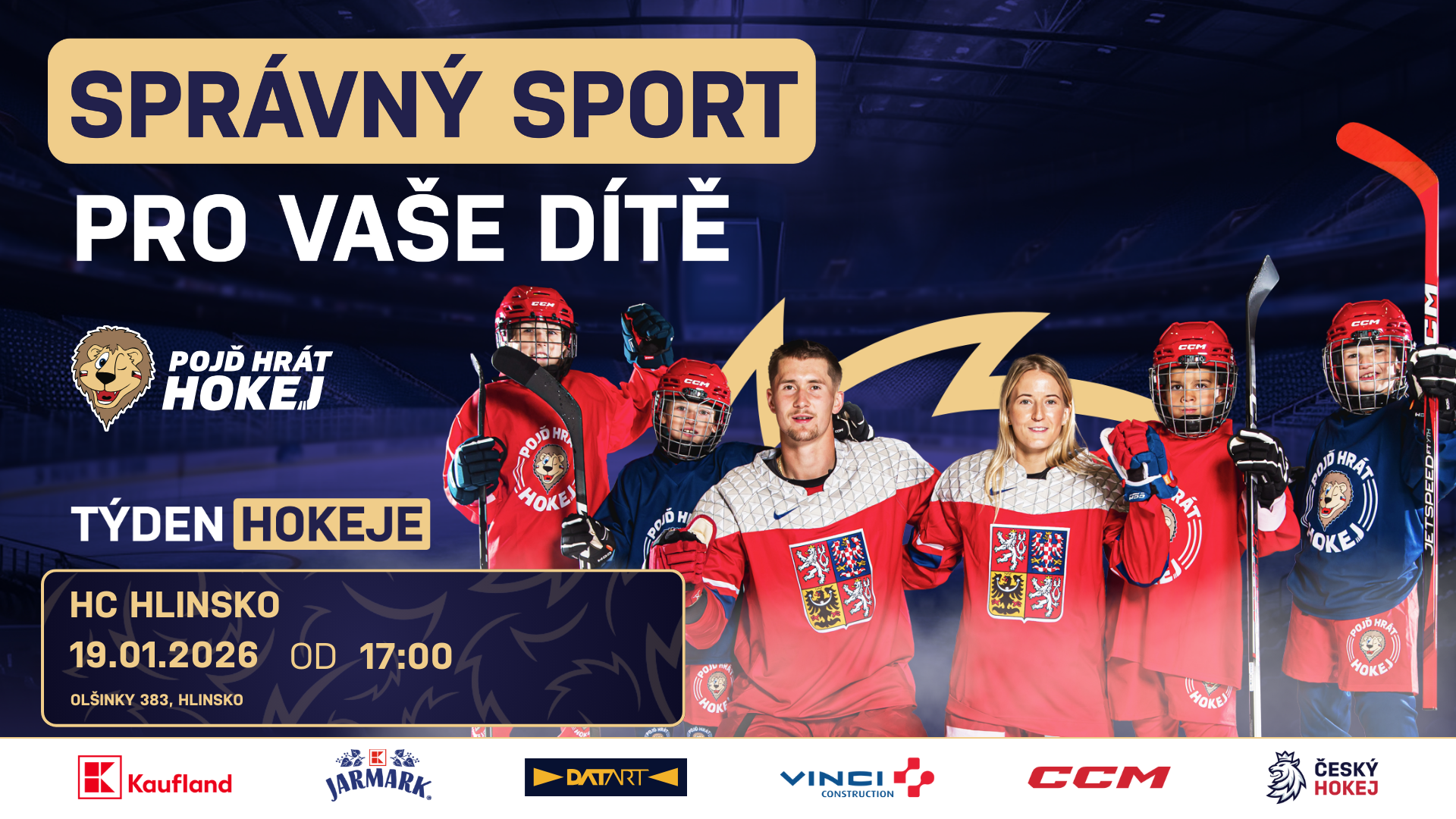 Přijď 19.ledna  zdarma na populární akci a vyzkoušej si bruslení a hokej!!